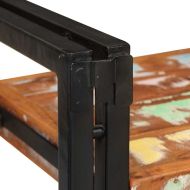 Нощно шкафче 2 pcs Кафяв и черен Масивна регенерирана дървесина