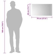 LED огледало за баня, 70x40 см