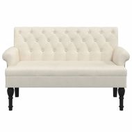 Пейка с облегалка, 120x62x75,5 см, лен