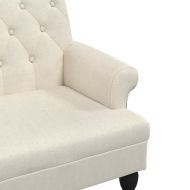 Пейка с облегалка, 120x62x75,5 см, лен