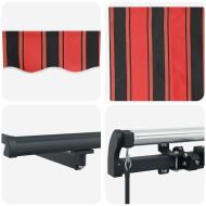 Сгъваем навес Оранжево и кафяво 400 × 350 cm