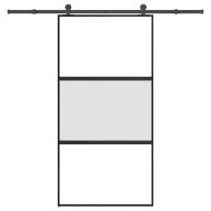 Плъзгаща се врата с обков 102,5x205 см Закалено стъкло&Алуминий