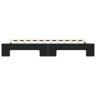 Канапе с изтеглящо разтегателно легло черно 100x200 см кадифе