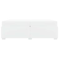 Рамка за легло с матрак Бяло 200 x 200 cm текстил