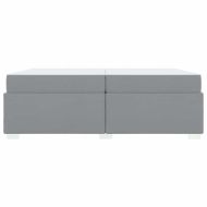 Рамка за легло с матрак Светлосиво 200 x 200 cm текстил