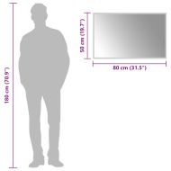 LED огледало за баня, 80x50 см