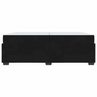 Рамка за легло с матрак Черно 200 x 200 cm текстил