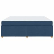 Рамка за легло с матрак Синьо 180 x 200 cm текстил