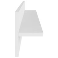 Стенни рафтове, 4 бр, бели, 80x11,5x18 см, инженерно дърво