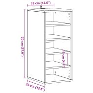 Шкаф за обувки, дъб сонома, 31,5x35x70 см, инженерно дърво