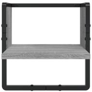 Комплект рафтове за стена 4 части сив сонома инженерно дърво