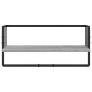 Комплект рафтове за стена 4 части сив сонома инженерно дърво