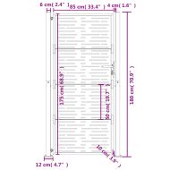 Градинска порта, антрацит, 100x175 см, стомана, квадратен дизайн