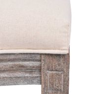 Трапезни столове, 6 бр, кремави, текстил