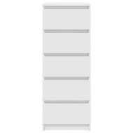 Бюфет с чекмеджета, бял, 37,5x35x99 см, инженерно дърво