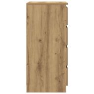 Бюфет с чекмеджета, дъб артизан, 37,5x35x99 см, инженерно дърво