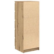 Бюфет с чекмеджета, дъб артизан, 37,5x35x99 см, инженерно дърво