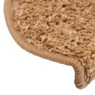 Изтривалки за стълби, 10 бр., 65x21x4 см, бежови, полукръгли, големи