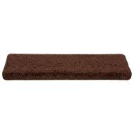Изтривалки за стълби, 10 бр., 65x21x4 см, кафяви, с правоъгълен кант