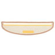 Изтривалки за стълби, 15 бр., 56x17x3 см, светлокафяви, полукръгли