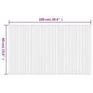 Килим, правоъгълен, светъл натурален, 60x100 см, бамбук