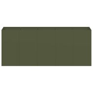 Кашпа, маслиненозелена, 200x40x80 см, студеновалцувана стомана