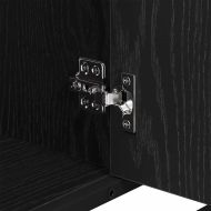 Комплект мебели за баня с рафт 2 pcs Черния дъб Инженерно дърво