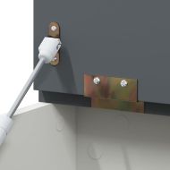 Кутия за съхранение с предна страна за тебешир ROROS Сив и бял