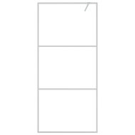 Параван за баня, сребрист, 90x195 см, прозрачно ESG стъкло