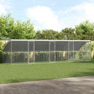 Клетка за пилета 4 pcs Сребрист 800 x 200 x 198,5 см