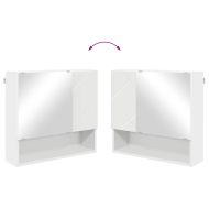 Комплект мебели за баня 4 pcs Бяло Инженерно дърво & Метал