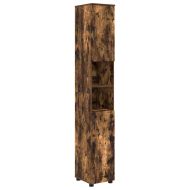 Комплект мебели за баня 5 pcs Димян дъб Инженерно дърво & Метал