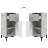 Комплект мебели за баня с чекмедже с рафт 2 pcs Циментено сиво