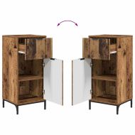 Комплект мебели за баня с чекмедже с рафт 2 pcs Старо дърво