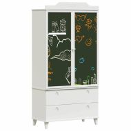 Дъска за записки Гардероб с рафт ROROS Бяло 90 x 45 x 180 cm