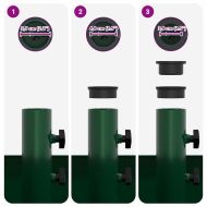 Основа за чадър Зелен 45 x 45 x 45 cm Стомана