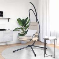 Висящ стол яйце Таупе 94 x 107 x 196,5 см Стомана