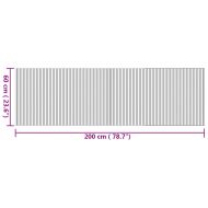 Килим, правоъгълен, натурален, 60x200 см, бамбук