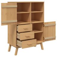 Висок шкаф OLDEN, кафяв, 85x43x125 см, бор масив