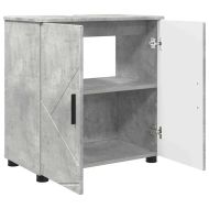 Комплект мебели за баня 3 бр. Циментено сиво 61 x 35 x 64 см