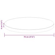 Топ за маса Светло кафяво Ø 70 x 4 cm Масивен дъб