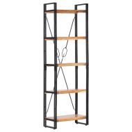 Библиотека с 5 рафта, 60x30x180 см, акация масив