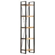 Библиотека с 5 рафта, 40x30x180 см, манго масив