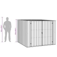 Градинска барака, антрацит, 195x198x159 см, поцинкована стомана