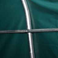 Мобилен навес за животни PVC 550 г/м² 3,3x16 м тъмнозелен