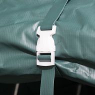 Мобилен навес за животни PVC 550 г/м² 3,3x16 м тъмнозелен