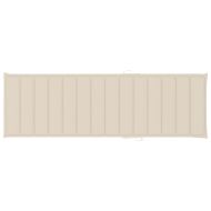 Двоен шезлонг с кремави шалтета, импрегнирано борово дърво