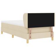 Легло с пружинирана основа с таблото Крем 90 x 190 cm текстил