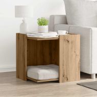 Заграждение за котешка тоалетна 53x53x51 см инженерно дърво