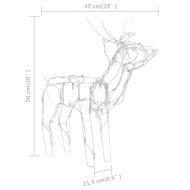 Коледна украса, 3 светещи елена, 229 LED лампички